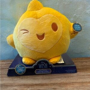 Disney Wish Sunny Star Plush with Twinkling Lights – Soft Light-Up Stuffed Toy